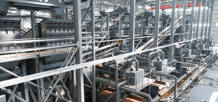 Complete aggregate production line